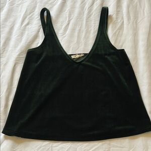 Madewell Dark Green Velvet Tank Top